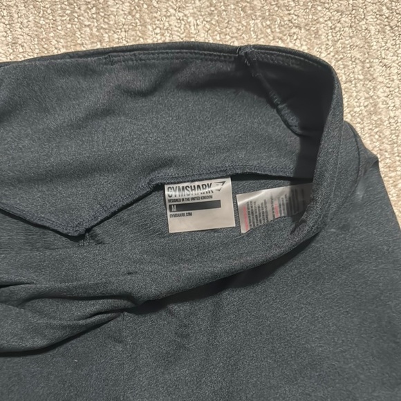 Gymshark Women’s Leggings Size M Gray Two Tone Criss Cross Waist - Picture 6 of 10